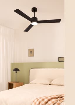 CREATE - Stille plafondventilator 40W met licht - Zwart - Ø132cm - WIFI + Afstandsbediening - WIND MODERN — thumbnail 4