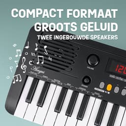 Áengus Keyboard Piano Keyboard Kind met 37 toetsen - Aanslaggevoelige Toetsen - USB-C MIDI - Zwart — thumbnail 4