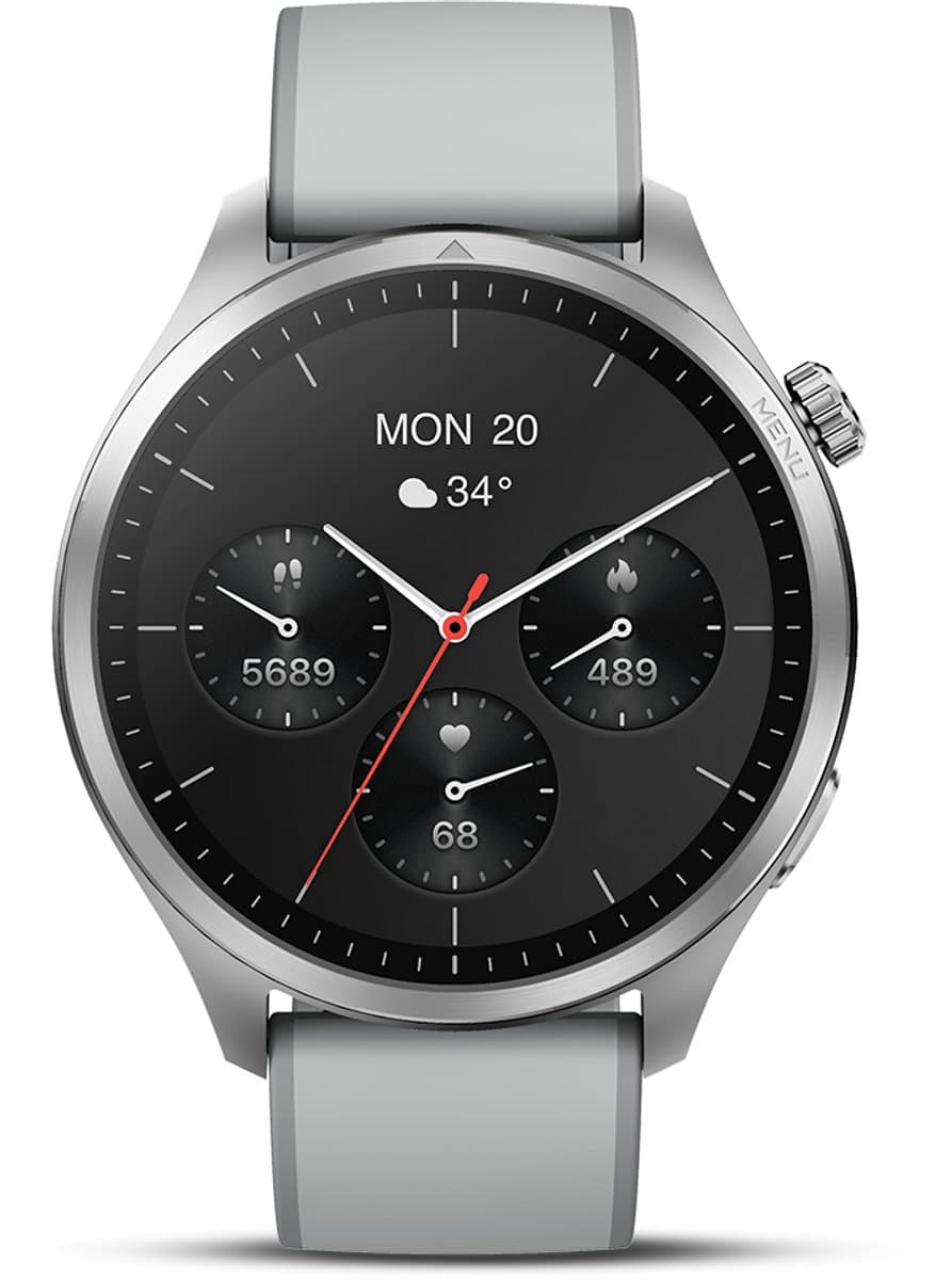 Otiume GTR1 – Smartwatch – 48mm Amoled Display – Dual GPS – Bluetooth bellen – Zilver — afbeelding 1