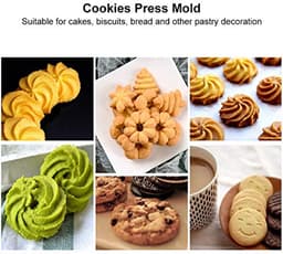Cookie Press Cutter Maker met 20 Koekjesvormen en 4 Sproeiers — thumbnail 4