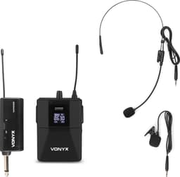 Vonyx WM55B draadloze headset microfoon met bodypack - 10 kanalen - UHF - plug & play — thumbnail 1