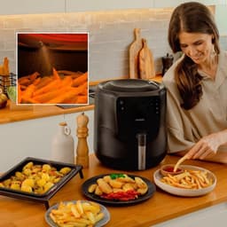 Cecotec Heißluftfritteuse Cecofry Rain. 5,5 l, integrierte Ölbrause, 7 Stufen, fortschrittliche Technologie, 1550 W, Touchpanel. — thumbnail 3