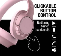 FRESH 'N REBEL Clam Core 3HP3200PP Over-ear Draadloze hoofdtelefoon Roze — thumbnail 2