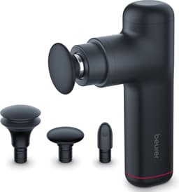 Compact massagepistool met 3 opzetstukken, zachte triggerpuntmassage voor gevoelige lichaamsgebieden — thumbnail 1