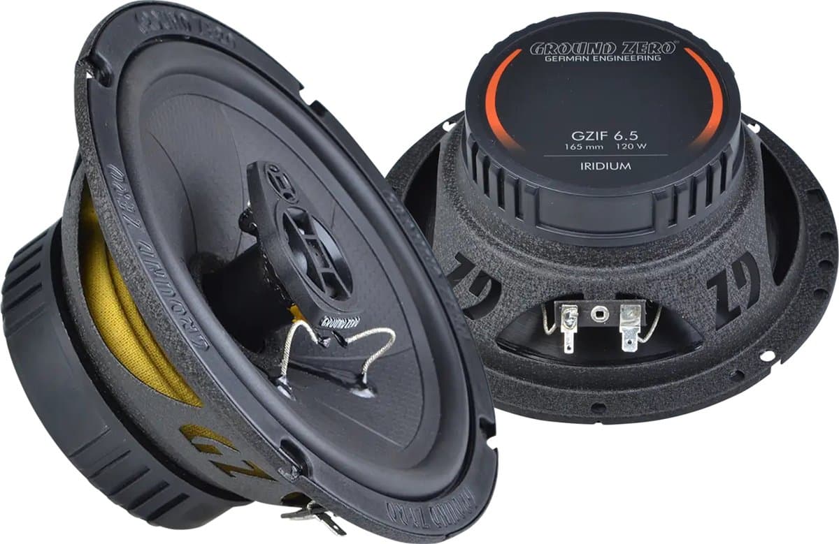 Ground Zero Iridium GZIF 6.5 - Autospeakers - 16,5 cm - 3-Weg Coaxiale Speaker Set - 120W — afbeelding 1
