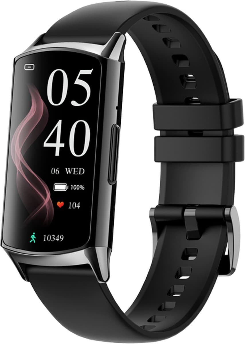 Kiraal Diva - Stijlvolle Activity Tracker - Functioneel - Android & iOS - Siliconen - Zwart — afbeelding 1