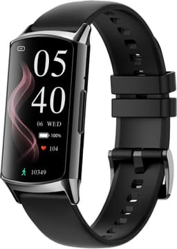 Kiraal Diva - Stijlvolle Activity Tracker - Functioneel - Android & iOS - Siliconen - Zwart — thumbnail 1
