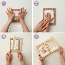 Fotolijst Met Baby Hand- En Voetafdruk In Klei - Veilig En Gemakkelijk - Gipsafdrukken Kraamcadeau — thumbnail 3