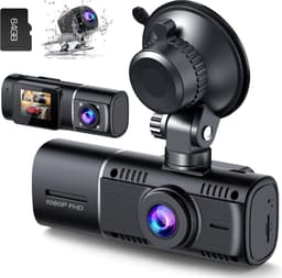 Dual Dashcam - Voor En Achter Auto Beelden Vastleggen - Leg Verzekerings Bewijs Automatisch Vast - 1080P Camera - Full HD - Met SD Kaart — thumbnail 1