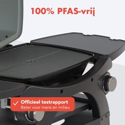 KitchenBrothers Gas BBQ - Staand en Tafelmodel Barbecue - 2 Branders - PFAS Vrij - Tafelbarbecue - Anti-aanbaklaag - 37x48 cm Grilloppervlak - Vaderdag Cadeau - Zwart — thumbnail 5