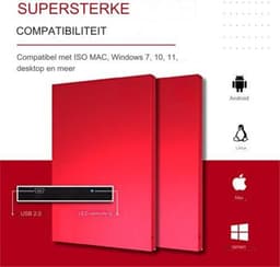 Harde schijf extern - 500 GB - Rood — thumbnail 2