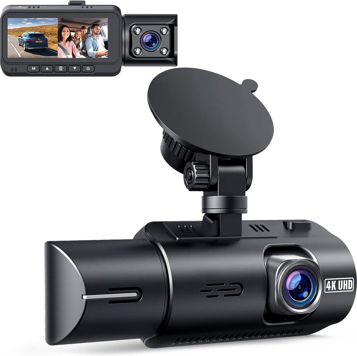 Dashcam - Dashcam Voor Auto - Dashcam Voor Auto Voor En Achter - 4K - Infrared Night Vision — afbeelding 1