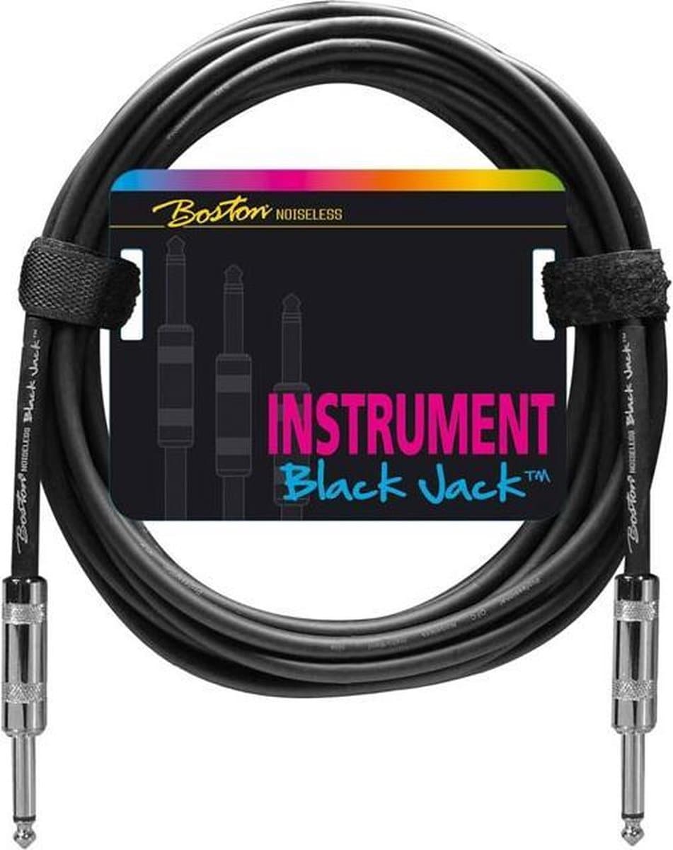 Gitaarkabel - Boston GC-220-3 - Black Jack - Recht - 3 meter — afbeelding 1