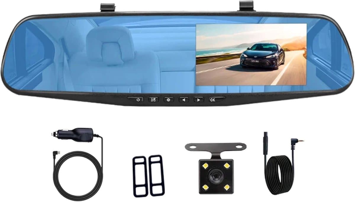 Dashcam Voor Auto Voor En Achter - Dual Dashcam Met Nachtvisie - Dashcam Voor En Achter Multifunctioneel – 1080p — afbeelding 1