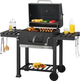 Houtskool BBQ Arnad met deksel 105x135x47,5 cm zwart casa.pro — thumbnail 1
