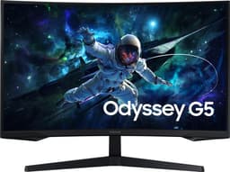 Samsung Odyssey G5 G55C - OHD-monitor 32" - 2560 x 1440 @ 165 Hz - VA - 300 cdm² - 1ms - 16:9 - 1x HDMI, 1x DisplayPort - zwart — thumbnail 1