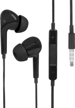 Nuvance Oortjes met Draad - 3.5mm Jack Aansluiting - Oordopjes met Draad - In-Ear Oortjes met Draad en Microfoon - Zwart — thumbnail 1