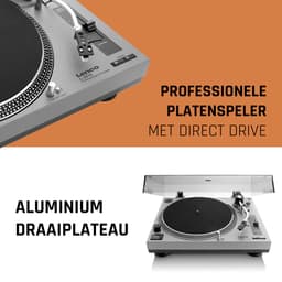 Lenco Platenspeler - Direct drive - USB digitalisering - DJ Draaitafel - L-3810GY - Grijs — thumbnail 3