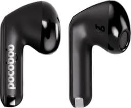 pocobob® GO2 - draadloze oordopjes - zwarte oordopjes - semi in-ear - met ENC microfoon - half in-ear bluetooth oortjes - semi in-ear — thumbnail 3