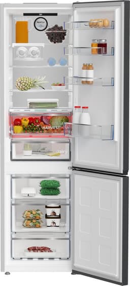 Beko B7RCNA407ZXBRW harvestfresh vrijstaande koel-vries combinatie donker RVS 203,5 cm — thumbnail 1