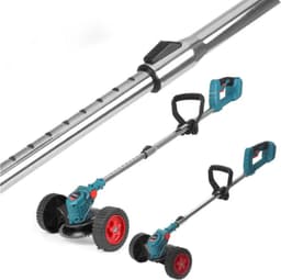 MKSS® Zweefmaaier - Bosmaaier Electrisch - Grastrimmer met Accu - Grasmaaier - Handmaaier met Wielen - Licht Blauw — thumbnail 1