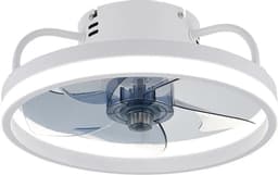 Ventilator Lamp - Plafondventilator - Wit - Smart Lamp - Met Dimmer - 3 Standen Ventilator - Keuken Lamp - Woonkamerlamp - Moderne lamp — thumbnail 2