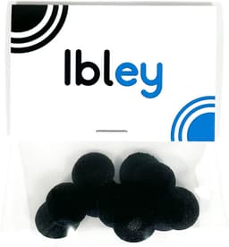 Ibley Zachte foam oortips 19mm - 10 stuks / 5 paar - universeel geschikt - Spons oordop kussens - voor oortjes - Zwart — thumbnail 5