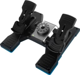 Logitech G Saitek Pro Flight Rudder Pedalen Zwart PC — thumbnail 1