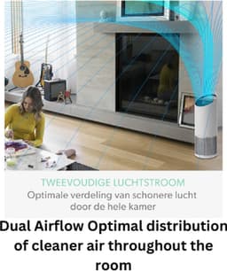 Z-1000 luchtreiniger met fijnstoffilter - stil - thuis - schone lucht - 360 graden - bacterien — thumbnail 4