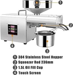 Automatische machine voor oliepers, commerciële olie-extractor, voor kokosnoot, olijfzaad, linnen, pinda, ricinus, hennep, knoopzaad, kanula, sesam — thumbnail 5