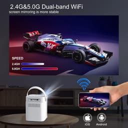 Projector - 5G - Bluetooth - Mini Beamer - Beamer - Draagbaar — thumbnail 3
