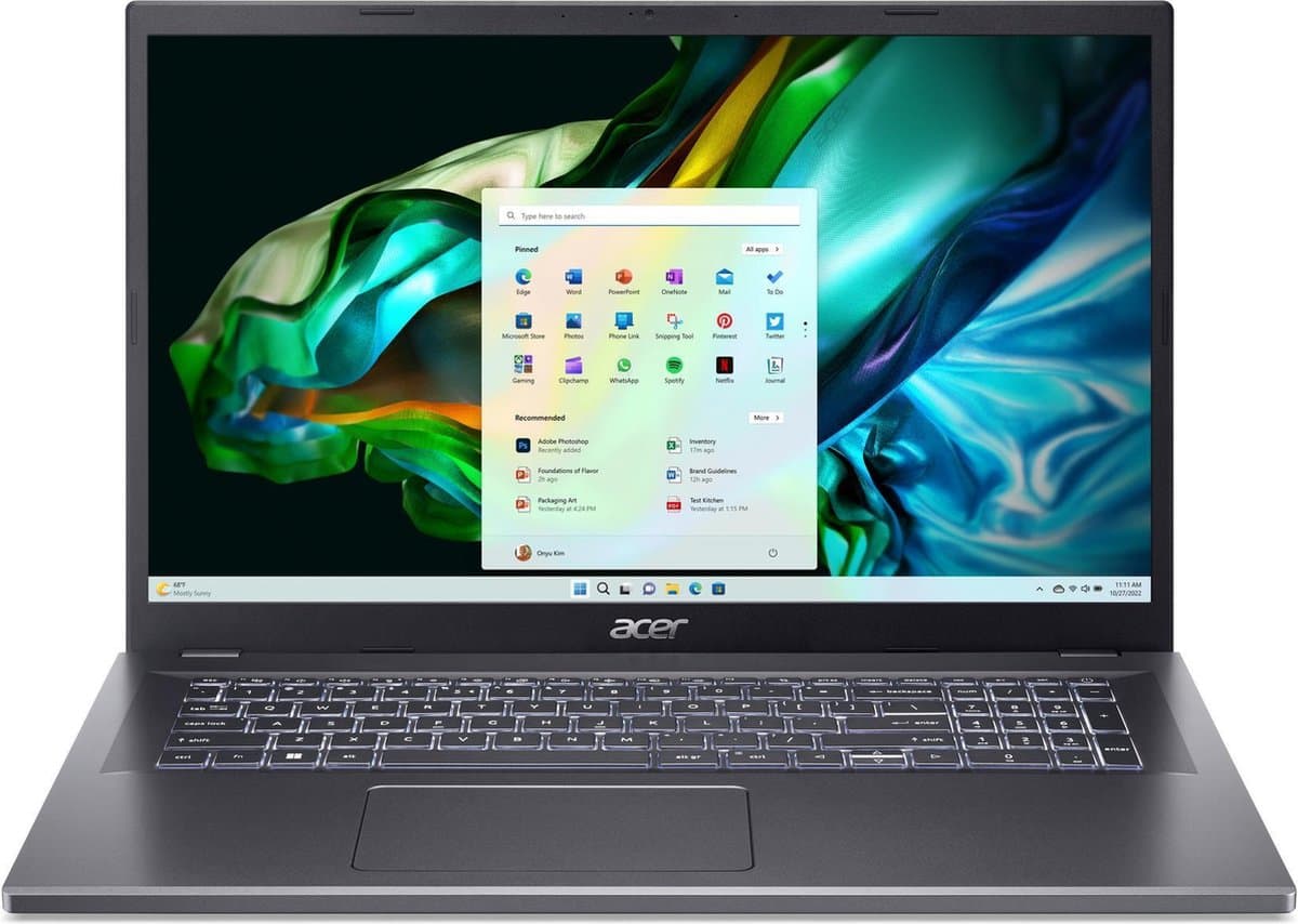 Acer Aspire 5 17 A517-58GM-54Z0 - RTX 2050- QWERTY — afbeelding 1