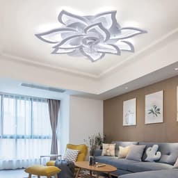 10 Lotus Ventilator Lamp - Plafondventilator - Smart Lamp - Met Dimmer - 3 Standen Ventilator - Keuken Lamp - Woonkamerlamp - Moderne lamp — thumbnail 5