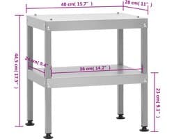 vidaXL - BBQ-rookoven - met - tafel - gegalvaniseerd - staal