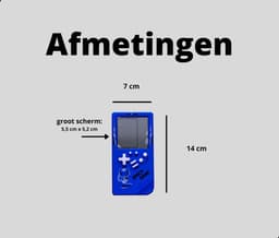 Brickgame Handheld Spelcomputer - Extra Groot Scherm - Tetris - Classic game - Retro spel - Blokken - Blauw — thumbnail 2