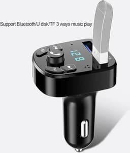Draadloze FM Transmitter & auto lader - USB Oplader - Sigaretten Aansteker-Bluetooth Carkit - Handsfree Bellen — thumbnail 4