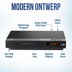 Strex DVD Speler met HDMI - Regio Vrij - USB / RCA en Afstandsbediening - Full HD 1080p — thumbnail 4