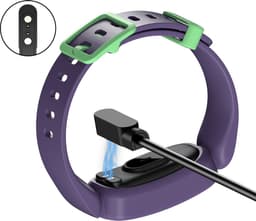 DrPhone KidstimeX12 – Smartwatch Voor Kinderen – Waterdichte Smartwatch – Smartwatch Met Notificaties Meldingen – Hartslagmeter – Stappen & Calorietelleren – Donker Paars — thumbnail 2