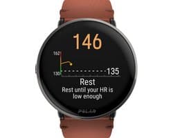 Polar Ignite 3 Titanium- Fitness Smartwatch & GPS Activity Tracker - Leder Brons/Siliconen Zwart - S-L