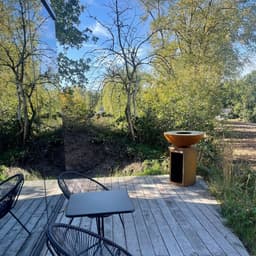GardenMaxX Grill-Eye 80 Corten - Plancha BBQ - Vuurschaal - Grillen - Bakken - Grill-Ring - Barbecue - Buitenkoken - Grillplaat BBQ - Ø80x105 — thumbnail 2