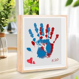 DIY Baby Voetafdruk en Handafdruk Set met Fotolijst en 8 Kleuren Verf — thumbnail 2
