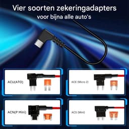 Gsedaox-Dashcam Hardwire Kit-12-24V la Type-C 5V/2A-3.5mMultisize Hardware Kit Dashcam voor auto-Accustroom - Constante Voedin — thumbnail 4