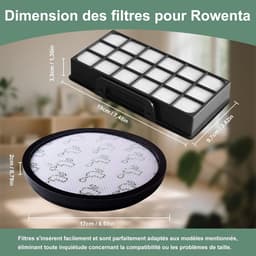 Gelijkwaardige aan origineel, Stofzuigerfilter set, Geschikt voor Rowenta X-Trem Power Series – Vervangt ZR006001 — thumbnail 2