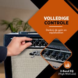 Finesse Elektrische Gitaar met Versterker - met Videocursus - Gitaar - Volwassenen - Kind - Zwart — thumbnail 4