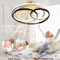 Stille Plafondventilator met Dimbaar LED Licht en Afstandsbediening — thumbnail 4