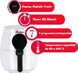 Heteluchtfriteuse 5 Liter Digitale Touch Airfryer met 7 Programma's — thumbnail 4
