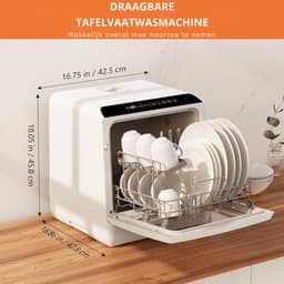 AMA® Mini Vaatwasser - Tafelvaatwas - Vaatwasser - 42.5x42.8x45.8cm - 5 Liter — thumbnail 4