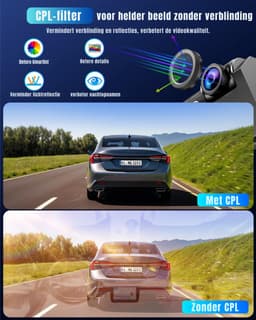 AMA® Dashcam Voor en Achter - Parkeermonitor - Dashcamera - Nachtzicht - 64GB SD-kaart — thumbnail 2