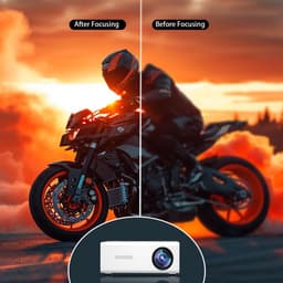 Mini Projector Draagbaar - Full HD 1080P - Beeld tot 60 Inch (150 cm) - Ingebouwde Stereo Speakers - Voor Thuis, Buiten en Presentaties — thumbnail 2