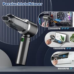 Kruimeldief Draadloos - Auto Stofzuiger - Handstofzuiger - Zwart — thumbnail 4